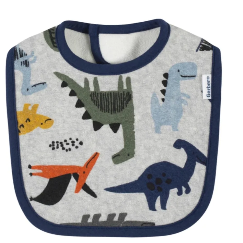 Gerber 4-Pack Baby Boys Dino Bibs